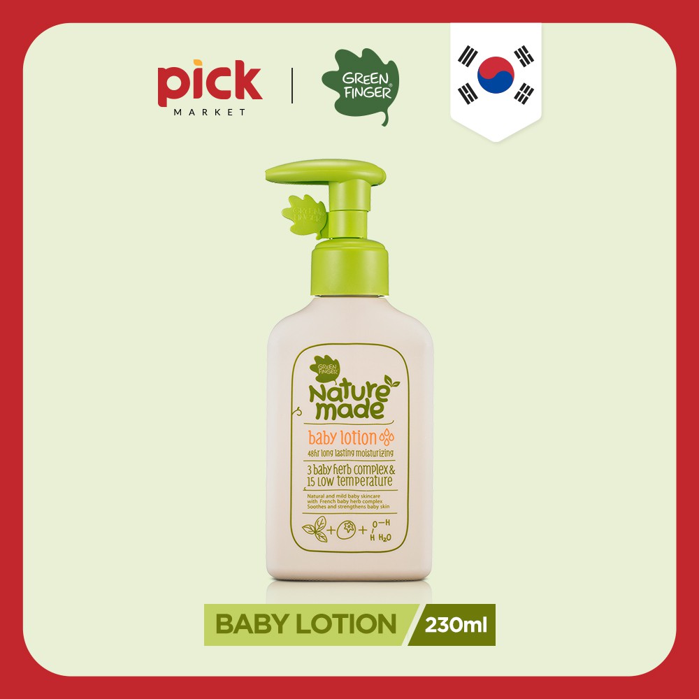 Lotion Dưỡng Ẩm Thiên Nhiên Cho Bé Sơ Sinh Greenfinger Nature Made 230ml