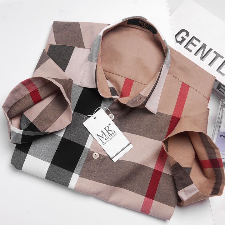 Áo sơ mi kẻ Ca Rô BBR Cao Cấp không bai không bai không xù