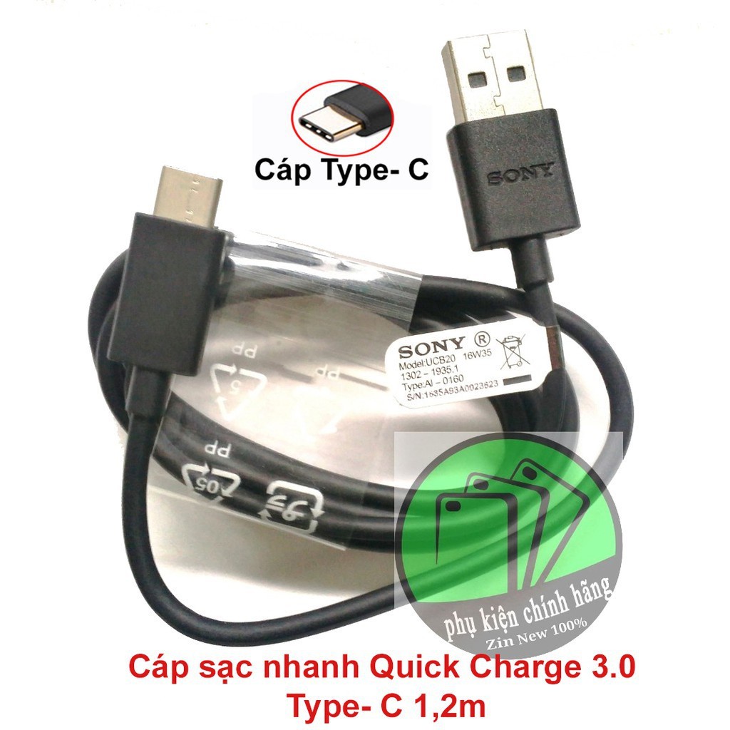 Cáp sạc nhanh SONY Type- C  Quick Charge 3.0 Chuẩn Zin Xịn