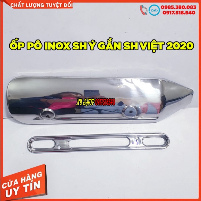🏅ỐP PÔ INOX SH Ý GẮN SH 2020 - Sh 2021 - SH 2022 Lắp như Zin không chế cháo