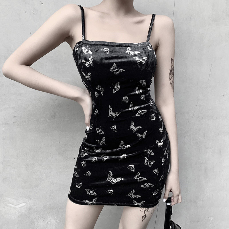 Đầm Hai Dây Họa Tiết Bướm Sành Điệu Gợi Cảm Cho Nữ | BigBuy360 - bigbuy360.vn