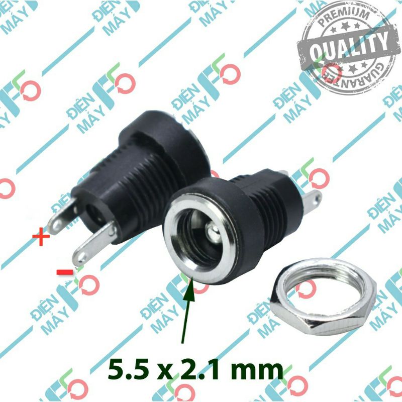 DMF5 Giắc Jack sạc DC, giắc cái (Female) size 5.5*2.1mm