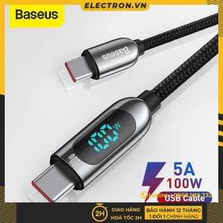 Cáp sạc nhanh C to C 100W Baseus Display Fast Charging Data Cable
