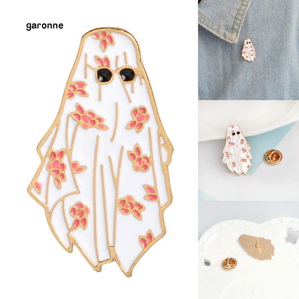 Ghim cài áo hình con ma đeo kính mát ngộ nghĩnh thời trang cho nam nữ