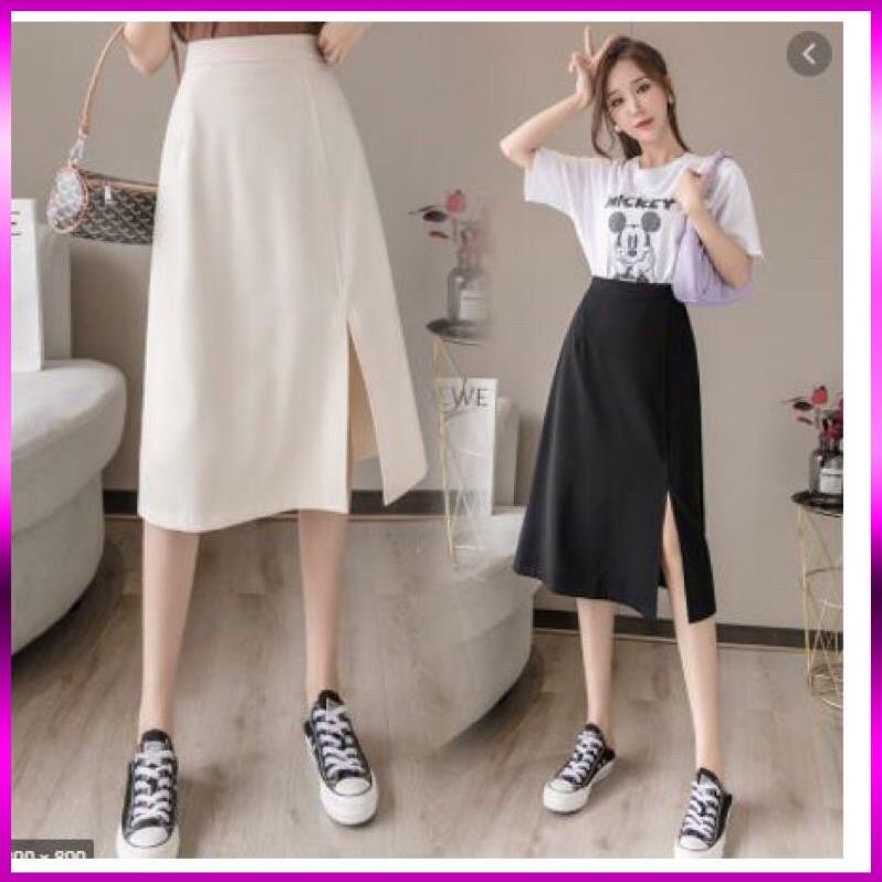 [ Xả Kho 3 Ngày ] CHÂN VÁY DÀI XẺ TRƯỚC UZZANG,CHÂN VÁY DÀI PHONG CÁCH HÀN QUỐC | BigBuy360 - bigbuy360.vn