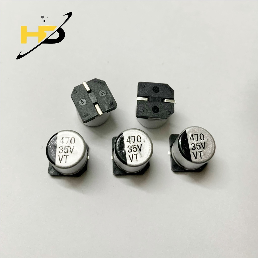 Gói 5 Con Tụ Nhôm 470uF 35V Chân Dán SMD 10x10.5MM