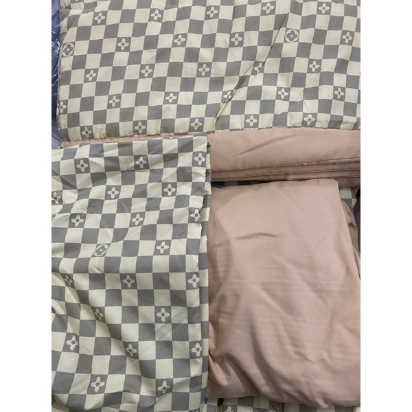 Set Cotton Hoạt Tính Chăn Hè Hoạ Tiết Basic, Chất Đũi Hoạt Tính Mềm Mát_Shinbedding