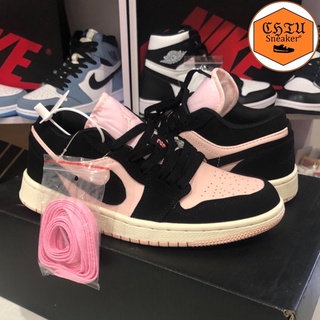Giày Sneaker nữ Jordan cổ thấp Hồng đen phiên bản cao cấp da xịn giày thể thao nữ Jordan 1 cổ thấp Hồng