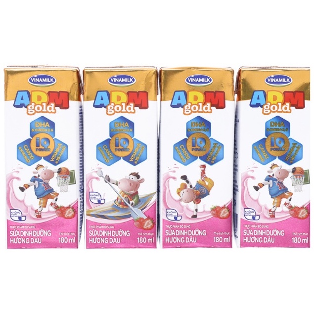 Sữa Vinamilk ADM Gold 180ml  đủ vị - Thùng 48 hộp