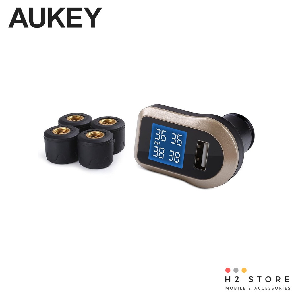 Hệ thống giám sát áp suất lốp và Sạc Ô tô Aukey TP-CO-001