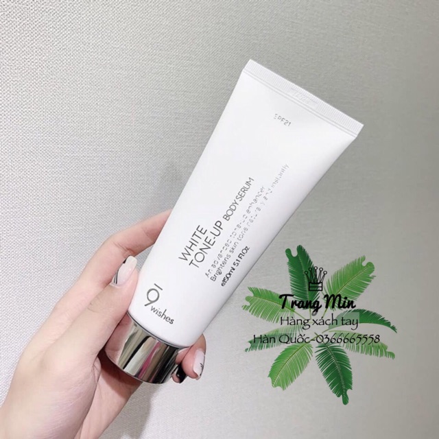 Kem dưỡng trắng body tone up 9wishes