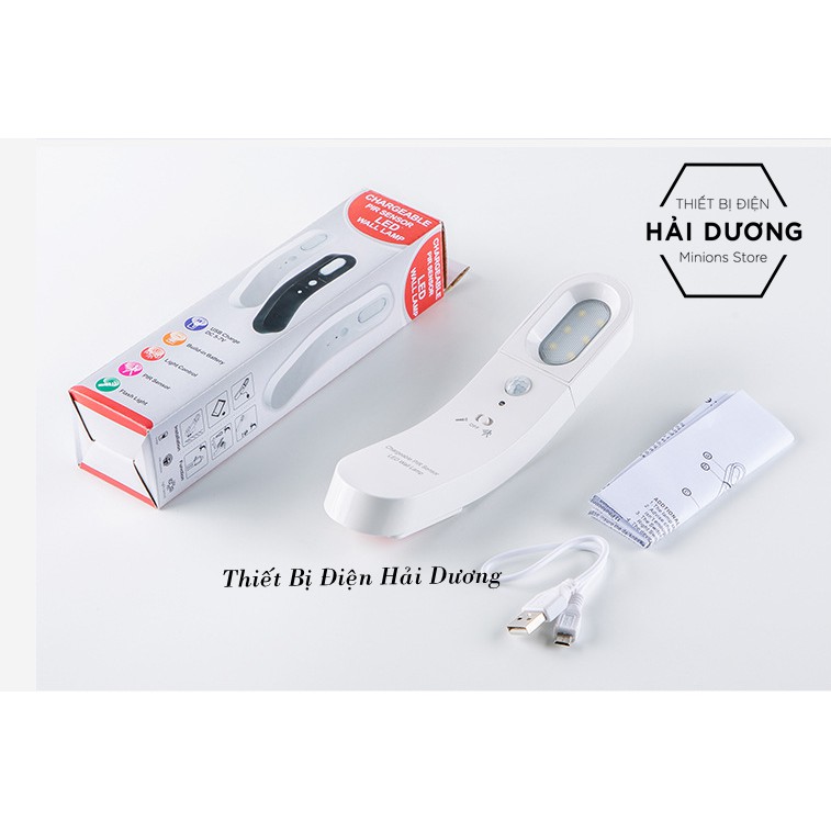Đèn LED Cảm Biến Chuyển Động Thông Minh Dán Tường Dán Tủ Tháo Rời Di Động Pin Sạc Tích Điện Dễ Dàng DT-3291 - Có Video