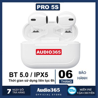 Tai nghe bluetooth không dây Audio365 Pro 5S TWS âm thanh HiFi, Siêu nhỏ, Siêu nhẹ, Có Micro đàm thoại