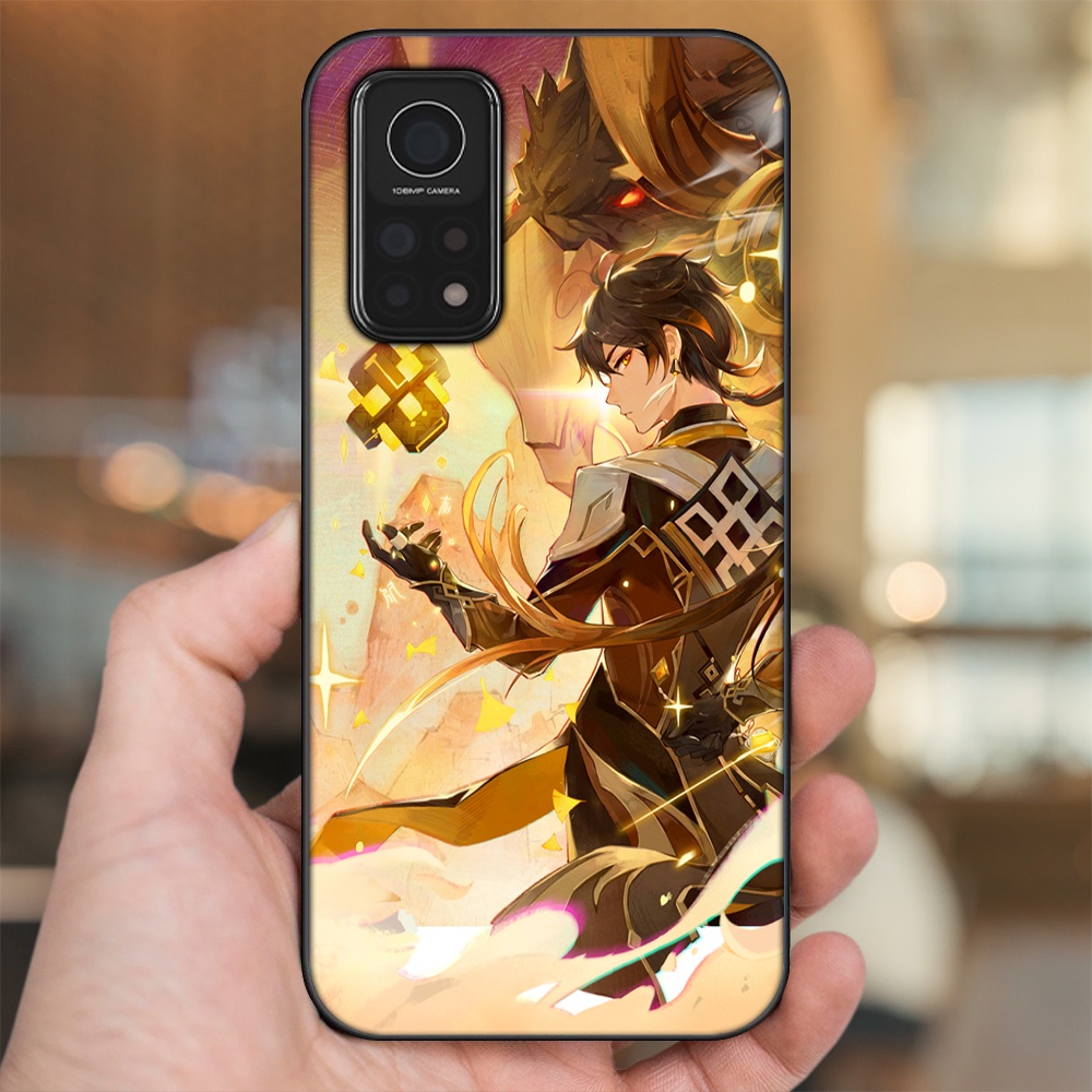 Ốp lưng Xiaomi Mi 10T Pro 5G viền đen in hình Zhongli Genshin Impact