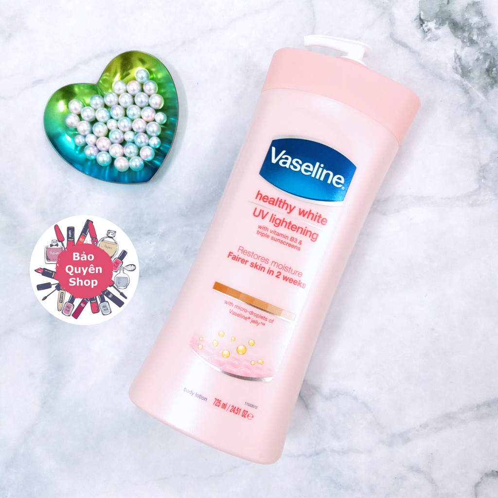 Lotion dưỡng thể làm trắng da Vaseline Healthy White UV Lightening 725mL