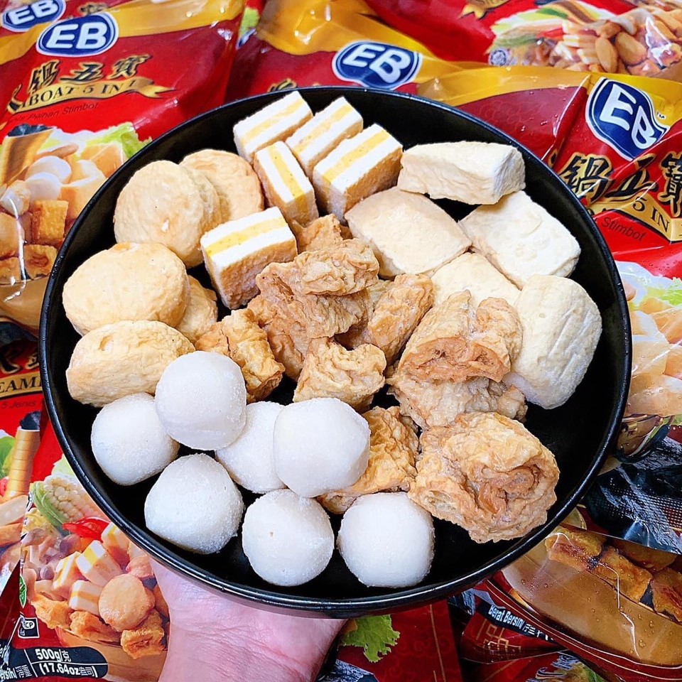 Viên thả lẩu 5 in 1 hãng EB thả lẩu, chiên (túi 500g) | BigBuy360 - bigbuy360.vn