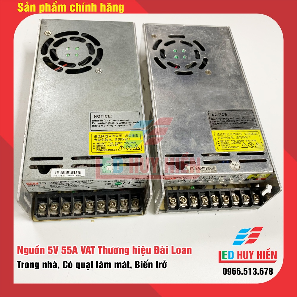 Nguồn 5V 60A (55A) VAT thương hiệu đài loan, nguồn led 5V60A (300W) VAT tháo máy đã qua sử dụng