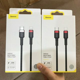 Cáp sạc nhanh Type C to Lightning Baseus Cafule PD 18W ( Type-C to Lightning Power Delivery Quick Charge & Data Cable )
