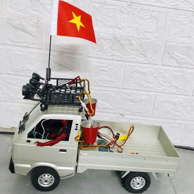 Ăng Ten Kim Loại Cờ Tỉ Lệ 1/8 1/10 SCX10 90046 Traxxas TRX-4 TRX4 D90