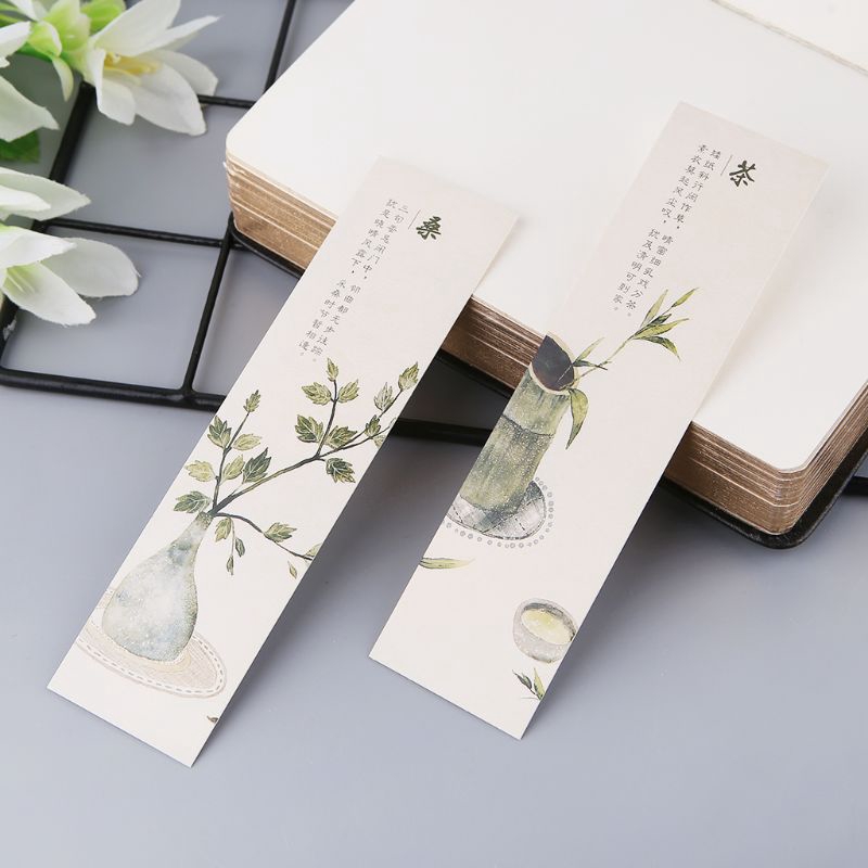 Set 30 Thẻ Đánh Dấu Sách Phong Cách Retro
