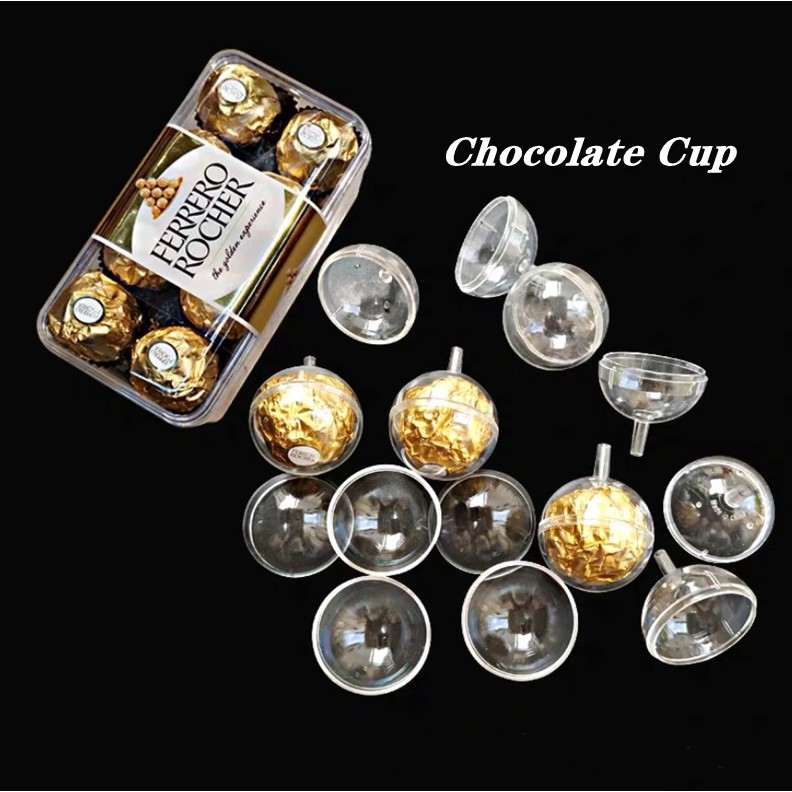Bộ 10 Giá Đỡ Cốc Sô Cô La/ Kẹo Socola Hình Bông Hoa Độc Đáo DIY