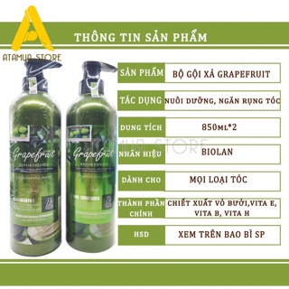 Cặp dầu gội xả Grapefruit hương bưởi 850ml