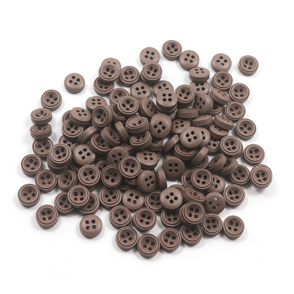 100 Cúc áo gỗ 9mm nhiều màu làm đồ thủ công