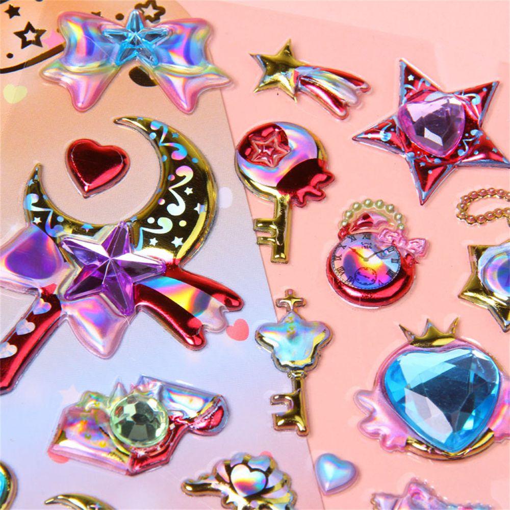 Sticker Dán 3D Hình AUGUSTINA AUGUSTINA Trang Trí Sổ Tay DIY Dành Cho Bé Gái|Sticker Dán Trang Trí Xinh Xắn Chất Lượng