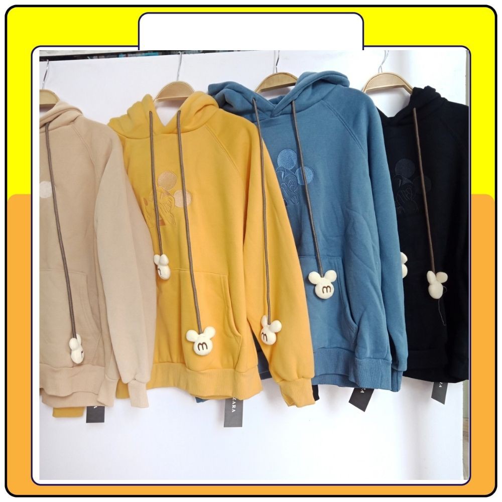 Áo hoodie nỉ mickey , áo khoác nỉ mũ ulzzang chất đẹp Queenshop