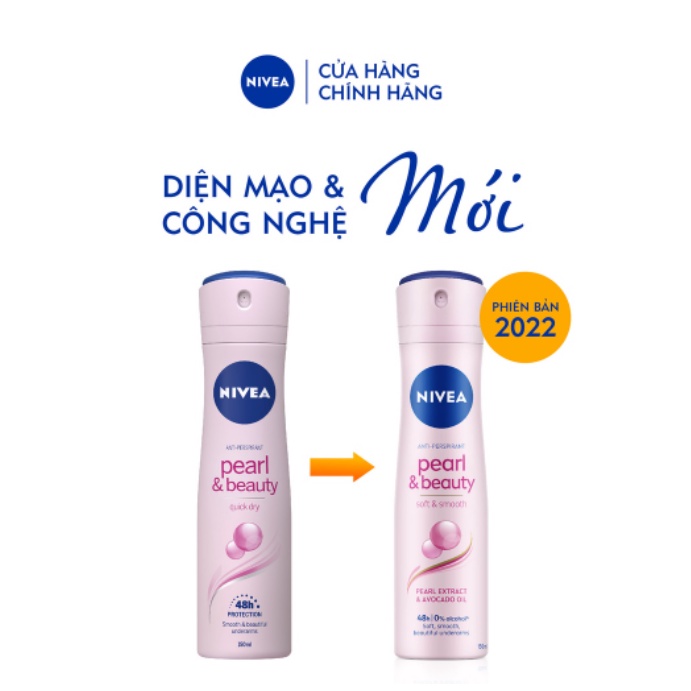 Xịt ngăn mùi Nivea Pearl &amp; Beauty nữ ngọc trai quyến rũ 150ml, khử mùi hôi - Shop Viloet