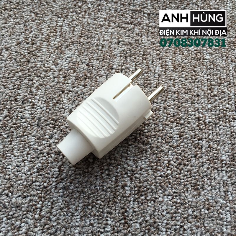Phích Cắm Điện Cao Su Đúc Màu Trắng Chịu Va Đập Chống Vỡ IP44 16A 250V 4000W