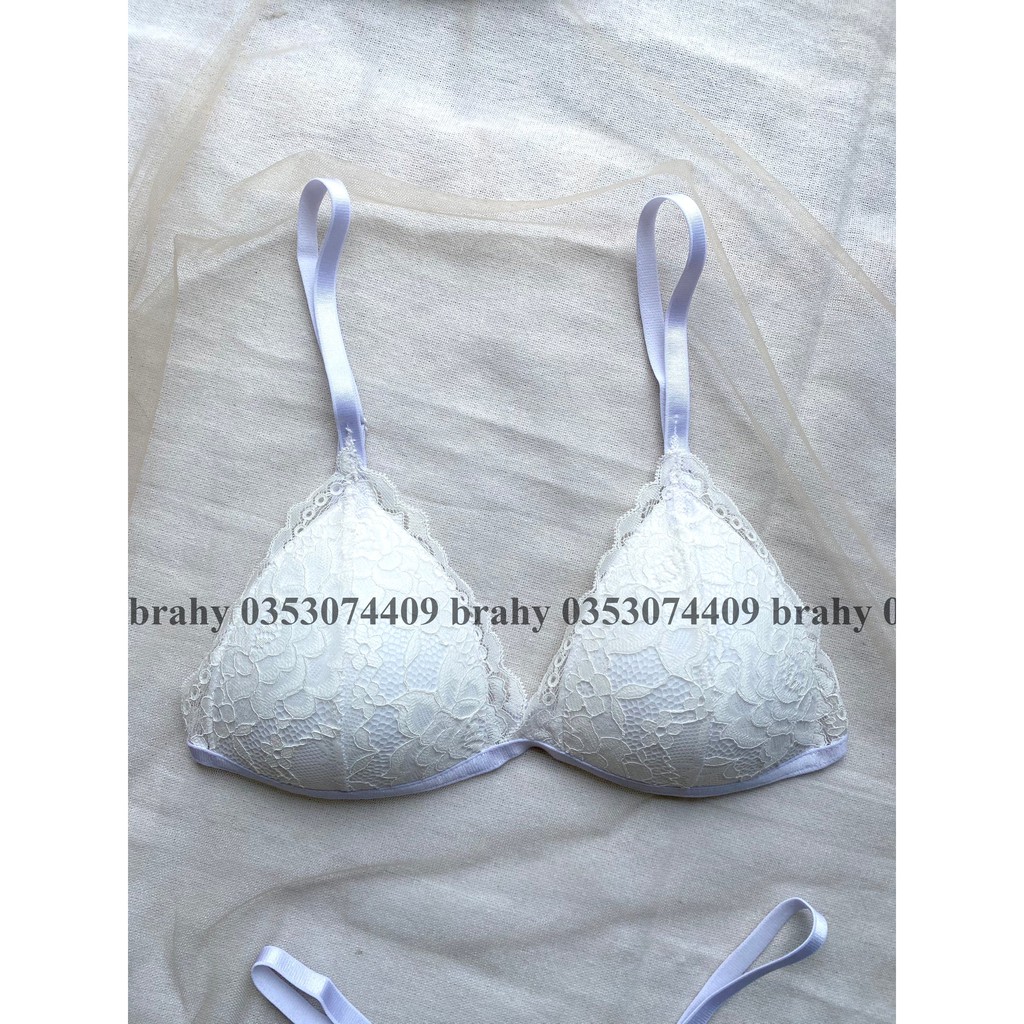 Đồ lót ren sexy màu trắng tinh khôi hàng thiết kế cao cấp BRAHY 86