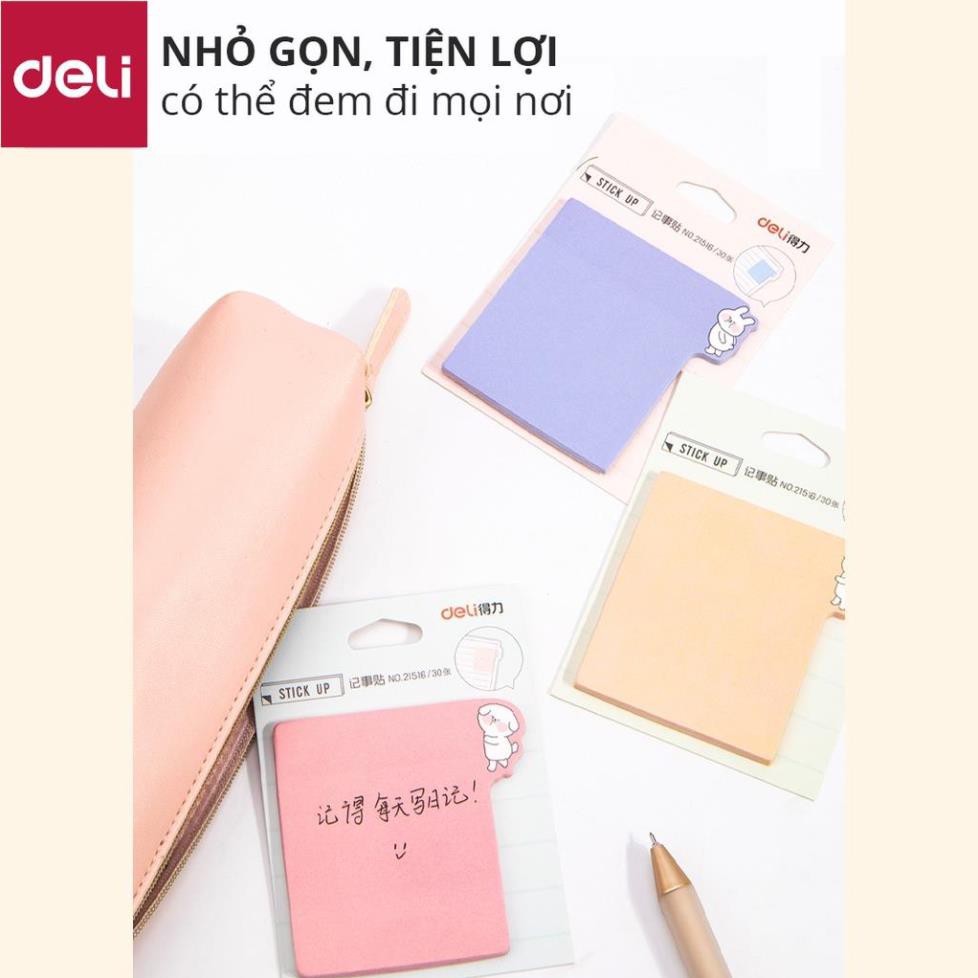 Giấy nhớ 30 tờ Deli 110x80mm - Hồng/ Cam/ Tím - 21516 [Deli]