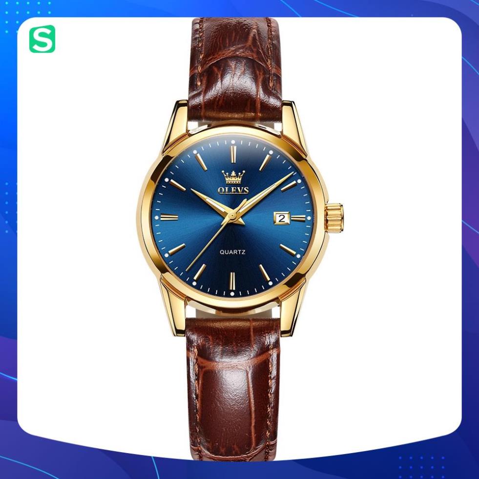 Đồng hồ nữ thương hiệu olevs,chống vô nước,chống xước,dạ quang ban đêm,dây da cao cấp thời trang,BH 12th