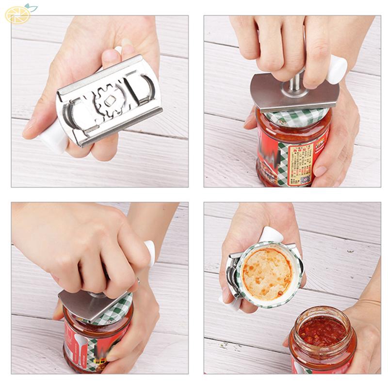 Durable Stainless Steel Adjustable Manual Home Lid Silver Bottle Kitchen Tool Hand Opener Gadgets Easy Jar Can Opener