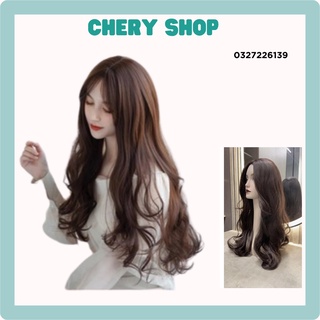 Tóc giả nữ đẹp nguyên đầu xoăn dợn hai mái bay sang chảnh mẫu mới mã 2201