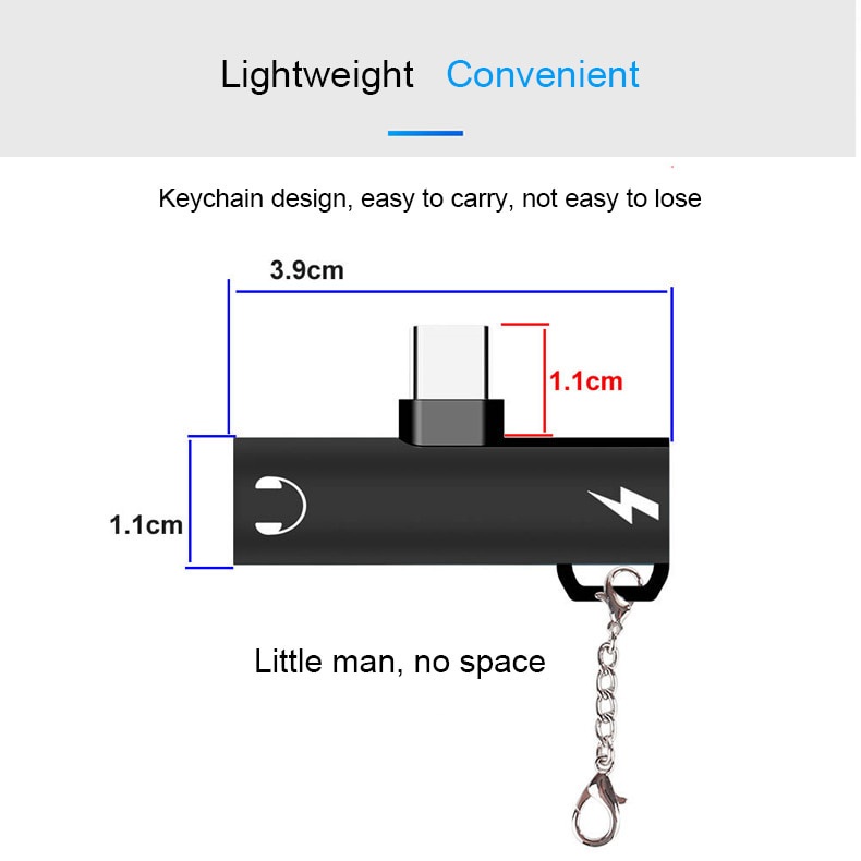 Đầu Chuyển Đổi 2 Trong 1 Type C 3.5mm AUX Sang 3.5mm AUX Cho xiaomi mi 9 8 6 Type-C