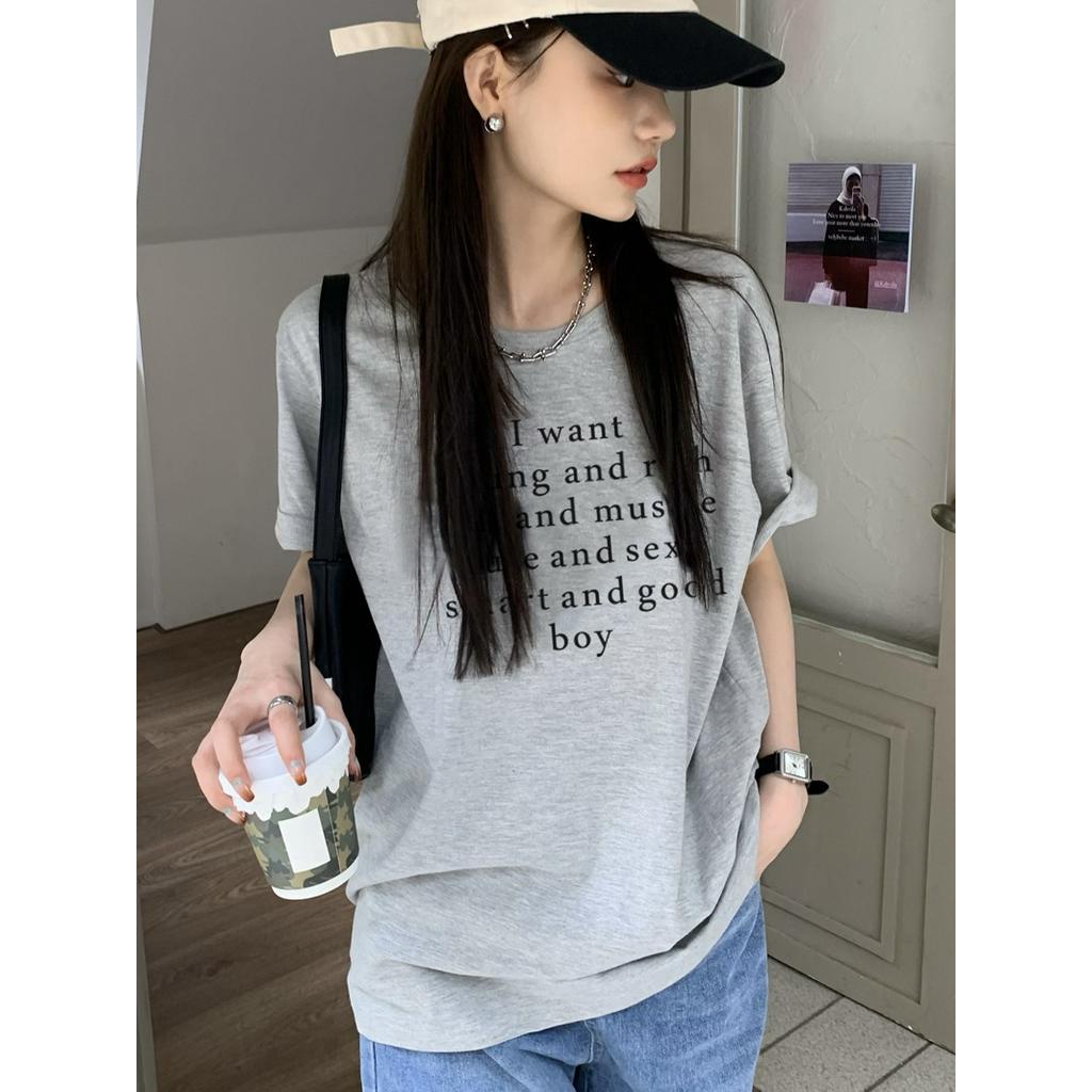 Áo Thun Cotton Tinh Khiết In Chữ Tiếng Anh 62573