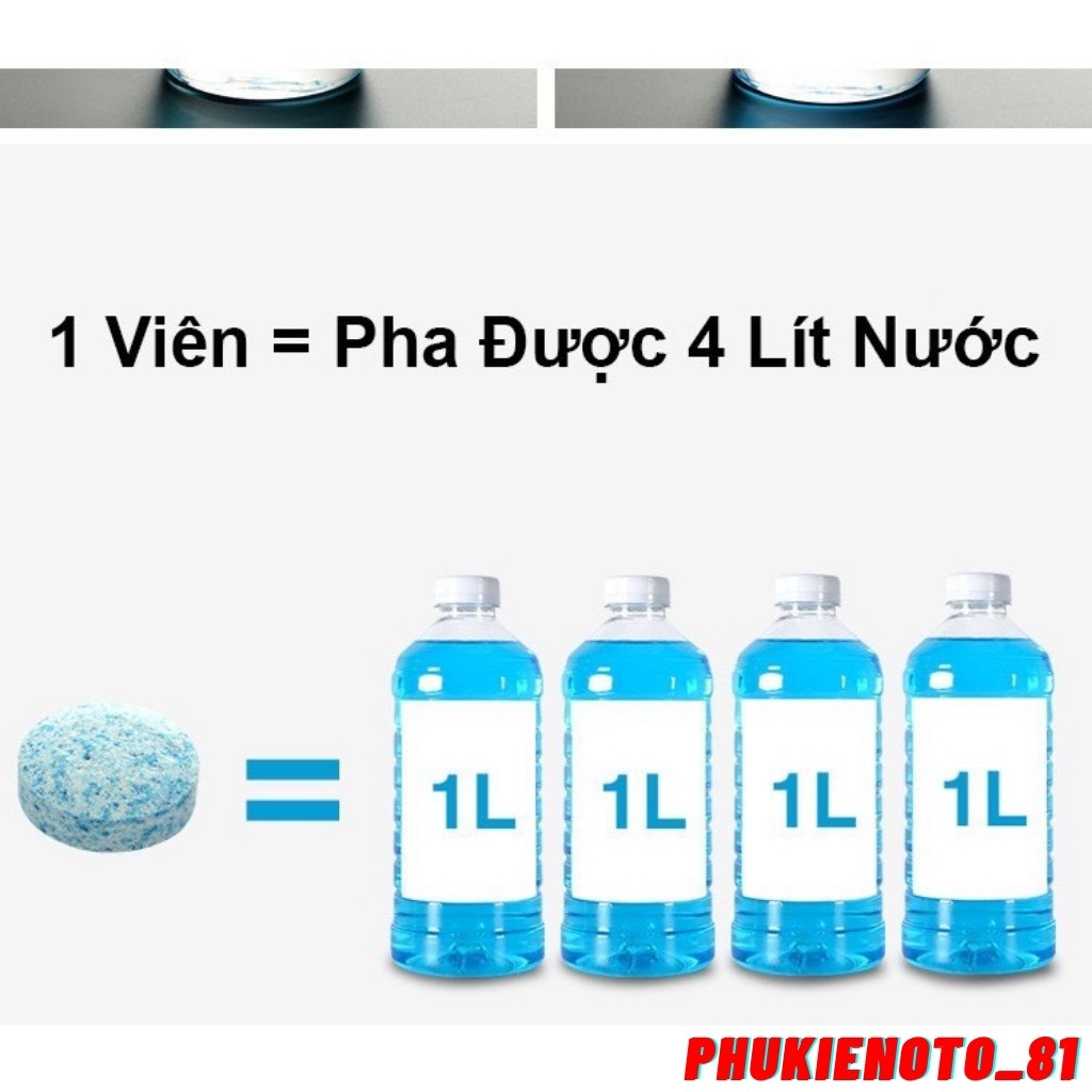 Viên sủi rửa kính Ô Tô -1v  làm sạch kính