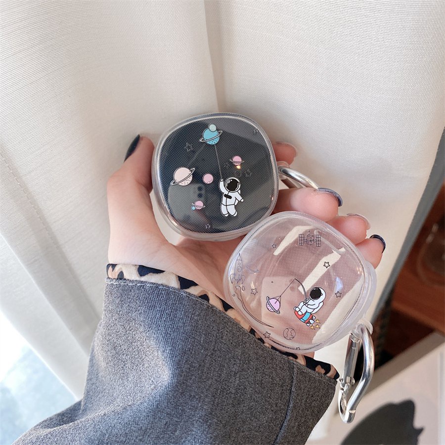 Vỏ Bảo Vệ Hộp Sạc Tai Nghe Baseus WM01 Bằng TPU Mềm Trong Suốt Chống Sốc Chống Va Chạm Hình Phi Hành