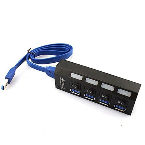 XẢ KHO -  Hub Chia 1 Cổng USB 3.0 Thành 4 Cổng USB 2.0 Có Công Tắc BTC01