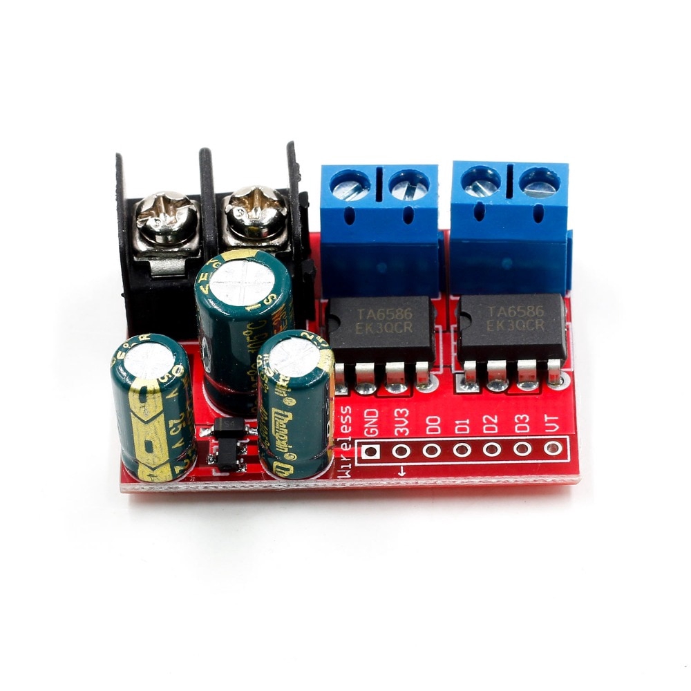 New 5A Dual DC Motor Drive Module Remote Control Voltage 3V-14V Reverse PWM Speed Regulation Double H Bridge Super L298N 5AD