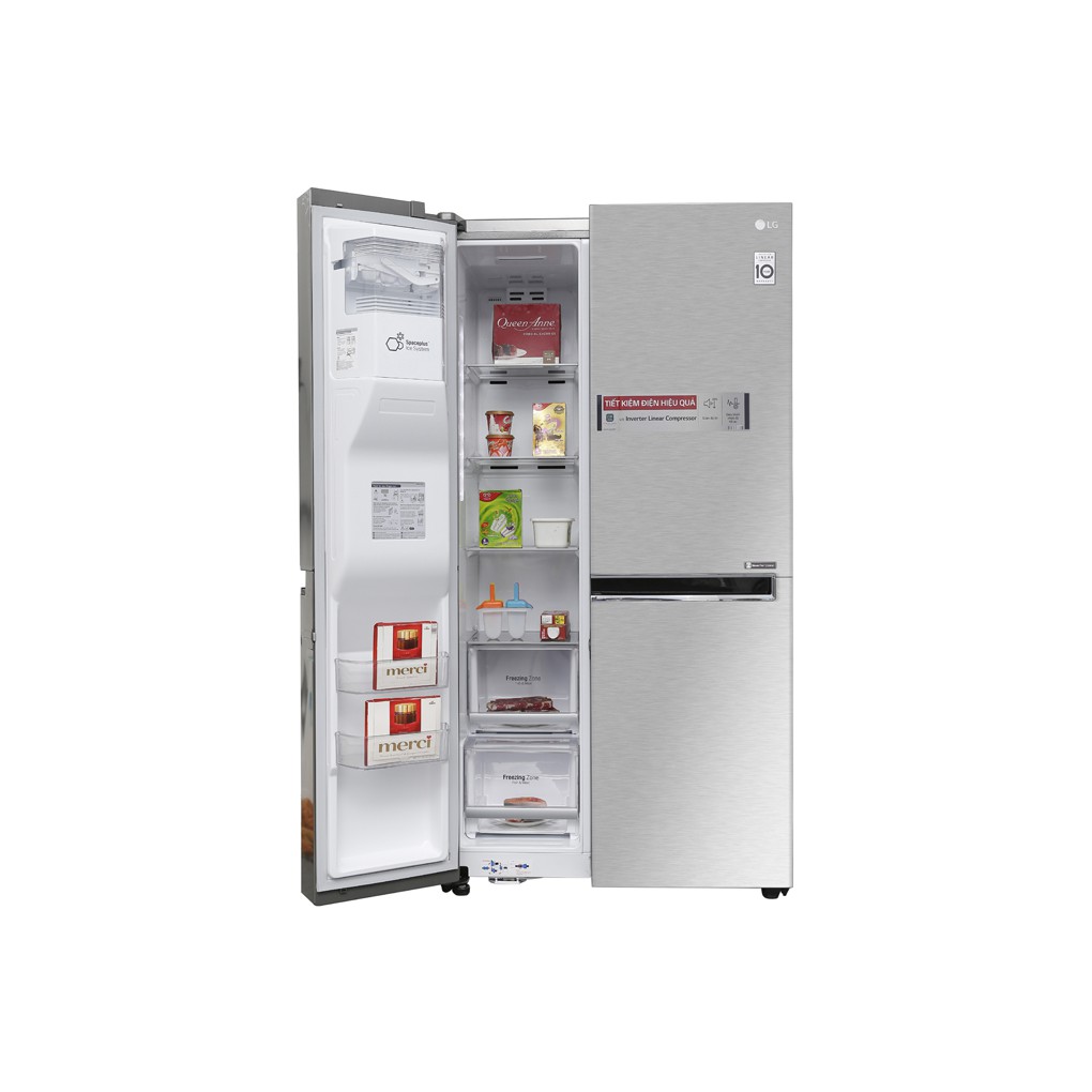 [Mã ELMS5TR giảm 5% đơn 5TR] [Giao HCM] Tủ lạnh Side by Side LG Inverter 601 lít GR-D247JS