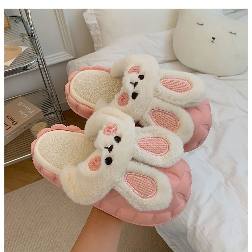 Dép Bông Đi Trong Nhà Chống Trượt Hình Thỏ Dễ Thương Thời Trang Thu Đông 2022 Cho Bạn Gái
