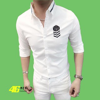 Áo sơ mi trắng nam, dài tay, vải kate cao cấp MFM003