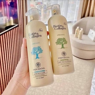 Cặp dầu gội Biotin collagen trắng
