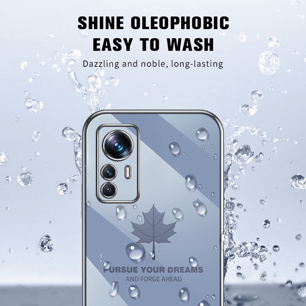 Ốp Điện Thoại Chống Sốc Họa Tiết Lá Phong Cho Xiaomi 12T Pro Mi 12tpro Xiaomi12t Xiaomi12tpro