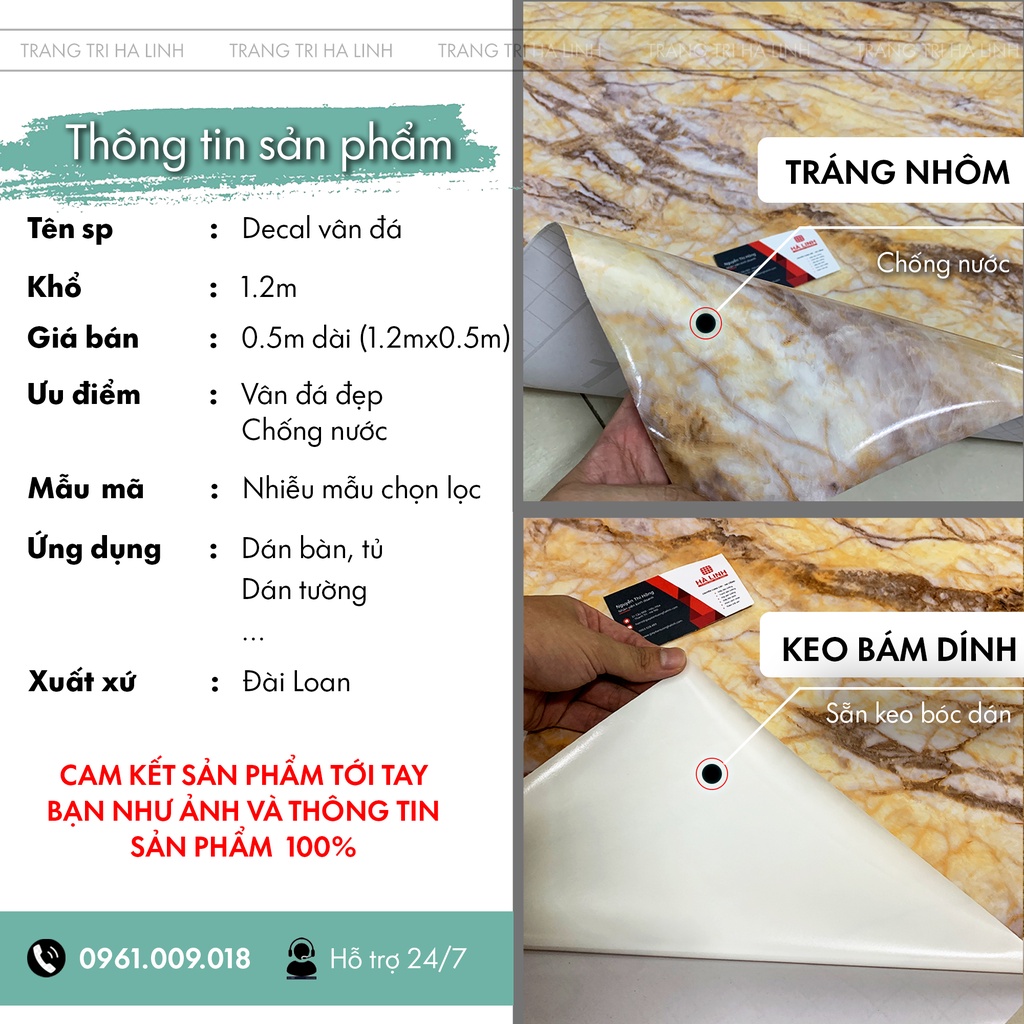 Decal giả vân đá dán bếp chống dầu mỡ cách nhiệt nhiều mẫu đẹp giá rẻ