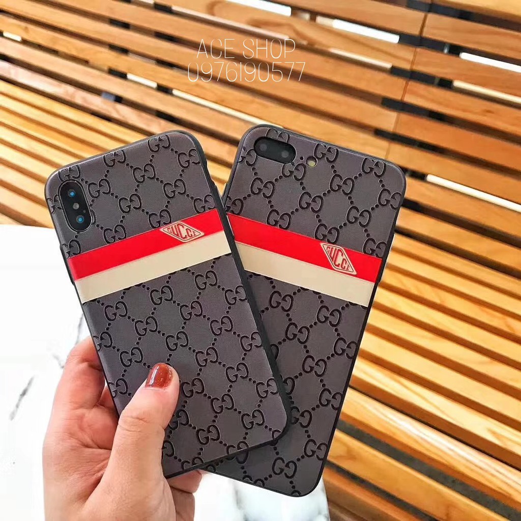 Ốp dẻo Gucci I.P  X, 7 plus, 8 plus, 6 plus, 6, 7, 8  full viền