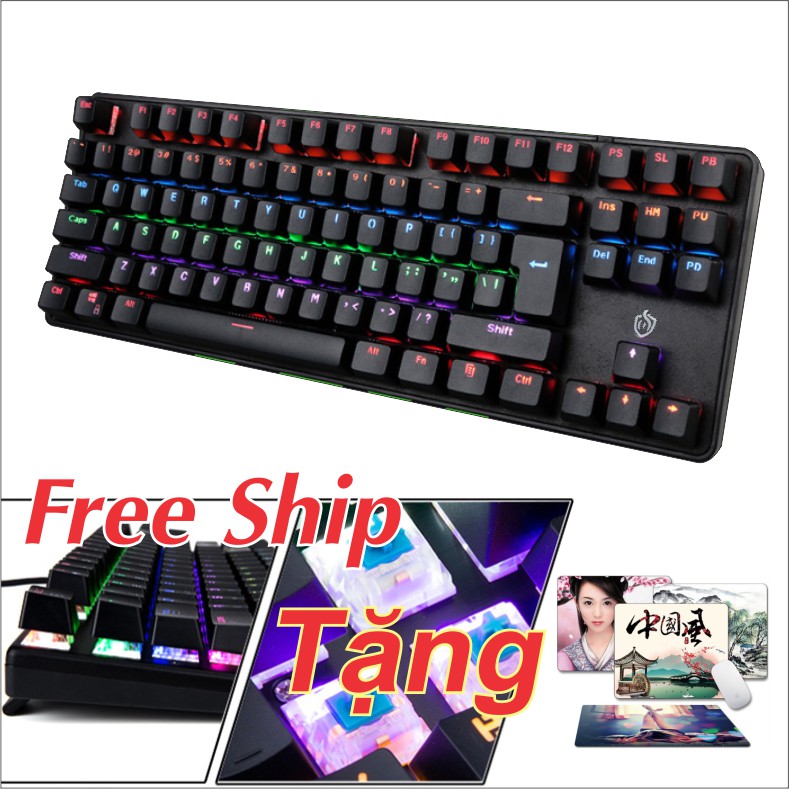 Phím cơ TKL chơi game [SIÊU SALE] phím cơ giá rẻ HJK 917 LED cực đẹp, chống nước | BigBuy360 - bigbuy360.vn